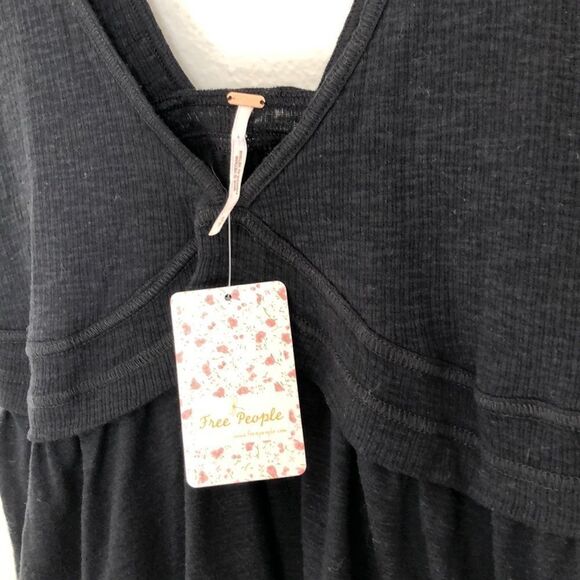 NWT Free People Zinia V-Neck Babydoll Tank Top - S - Picture 4 of 10